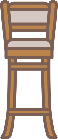 Bar Stool Simple Line Art Svg, Free Vectors File